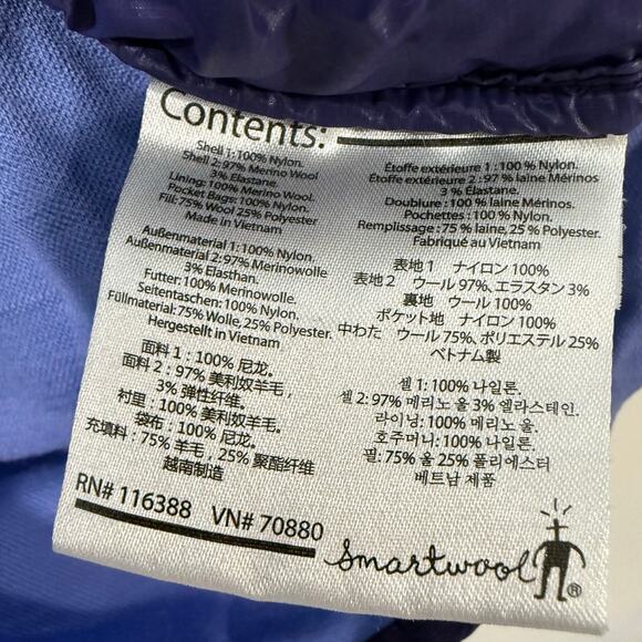 Smartwool Women's Two-Tone Puffer Jacket - Purple and Blue - Picture 5 of 8